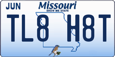 MO license plate TL8H8T