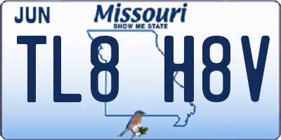 MO license plate TL8H8V