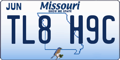 MO license plate TL8H9C