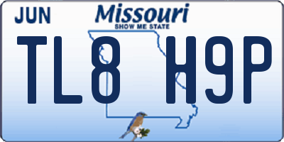 MO license plate TL8H9P