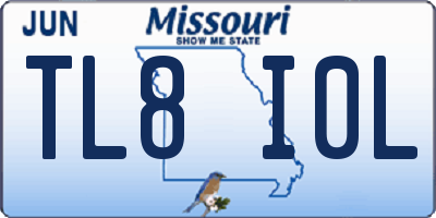 MO license plate TL8I0L