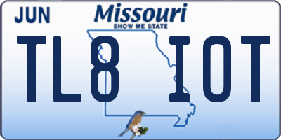 MO license plate TL8I0T