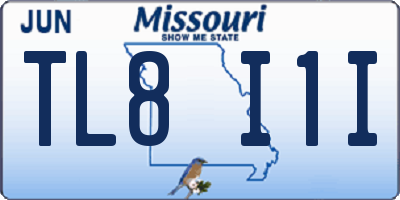 MO license plate TL8I1I