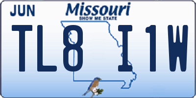 MO license plate TL8I1W