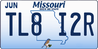 MO license plate TL8I2R