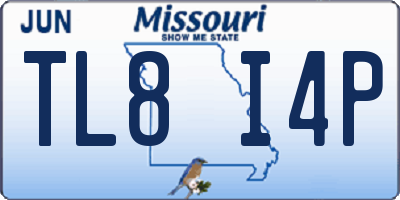 MO license plate TL8I4P