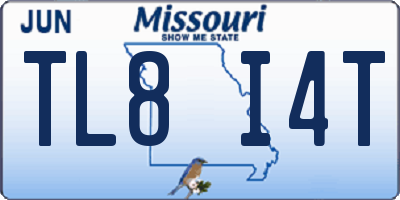 MO license plate TL8I4T