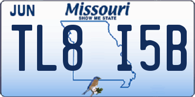 MO license plate TL8I5B