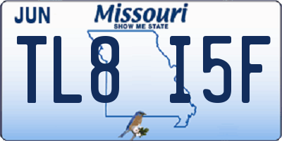 MO license plate TL8I5F