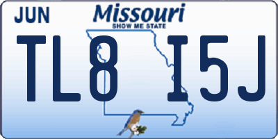 MO license plate TL8I5J