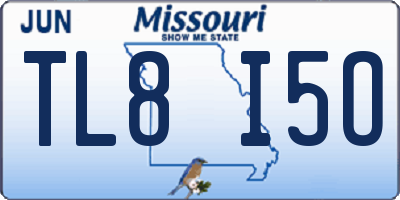 MO license plate TL8I5O