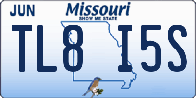 MO license plate TL8I5S