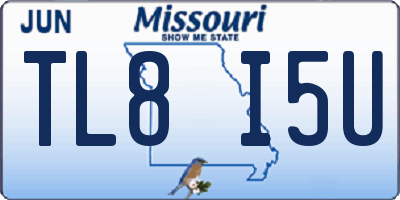 MO license plate TL8I5U