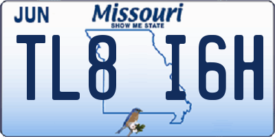MO license plate TL8I6H
