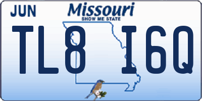 MO license plate TL8I6Q