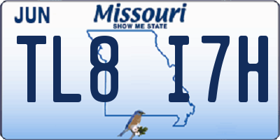 MO license plate TL8I7H