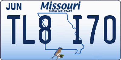 MO license plate TL8I7O