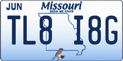 MO license plate TL8I8G