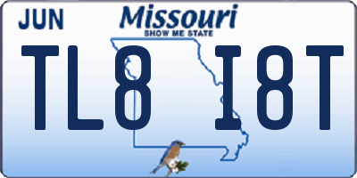 MO license plate TL8I8T