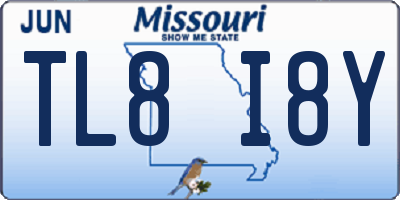 MO license plate TL8I8Y