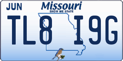 MO license plate TL8I9G