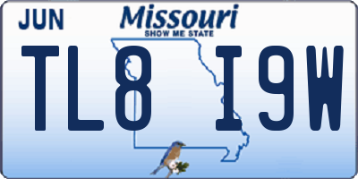 MO license plate TL8I9W