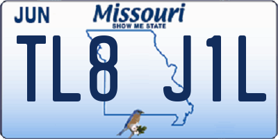 MO license plate TL8J1L