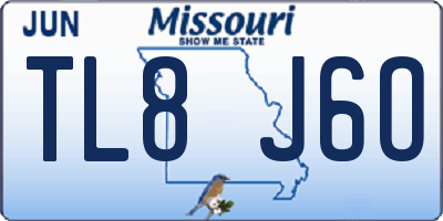 MO license plate TL8J6O