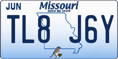MO license plate TL8J6Y