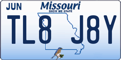 MO license plate TL8J8Y