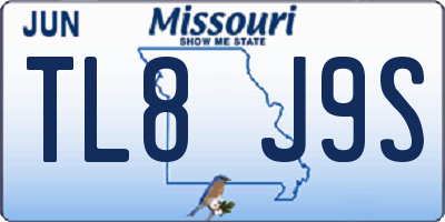 MO license plate TL8J9S