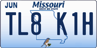 MO license plate TL8K1H