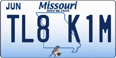 MO license plate TL8K1M