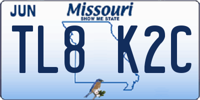 MO license plate TL8K2C