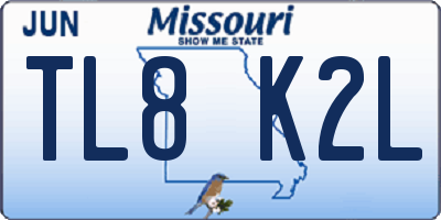 MO license plate TL8K2L