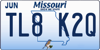 MO license plate TL8K2Q