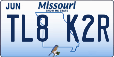 MO license plate TL8K2R