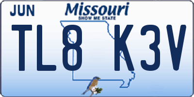 MO license plate TL8K3V