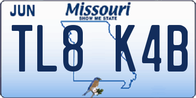 MO license plate TL8K4B