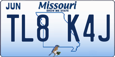 MO license plate TL8K4J