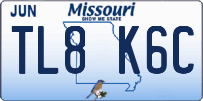 MO license plate TL8K6C