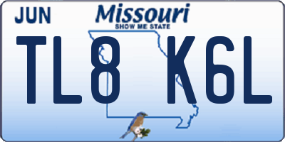 MO license plate TL8K6L