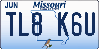 MO license plate TL8K6U