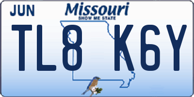 MO license plate TL8K6Y
