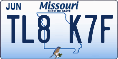 MO license plate TL8K7F