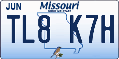 MO license plate TL8K7H