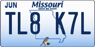 MO license plate TL8K7L