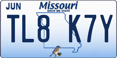 MO license plate TL8K7Y