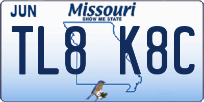 MO license plate TL8K8C