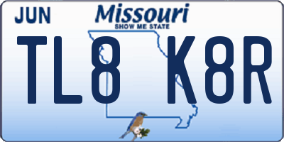 MO license plate TL8K8R